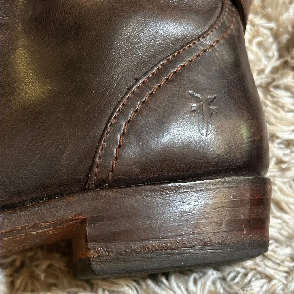 Frye Dark Brown Leather Over-the-Knee Riding Boots